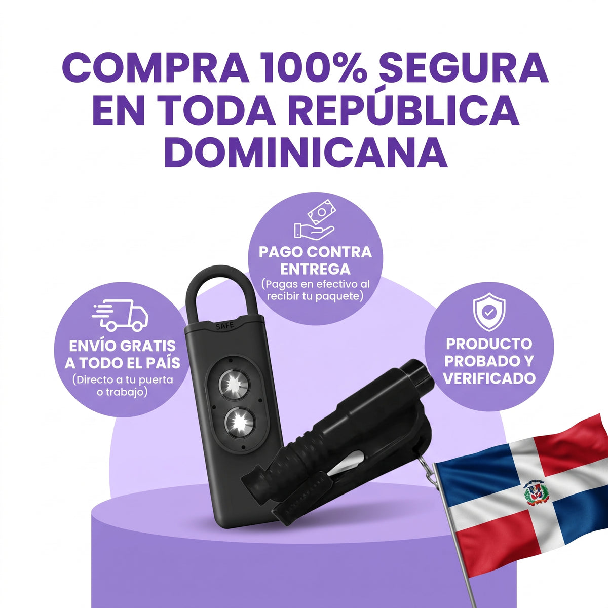 KIT DE SEGURIDAD TOTAL 2 EN 1 (Defensa Personal + Rescate Vial)